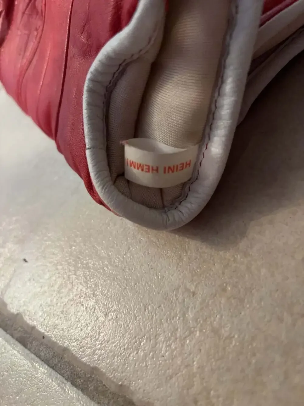 Vintage Heini Hemmi Red Leather Ski Mittens 1980s Swiss Mountaineering Gloves SM